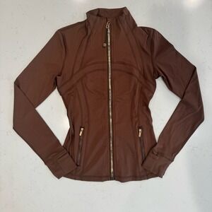 Lululemon Define Jacket Nulu Copper Brown Gold Zipper Rare Size 4